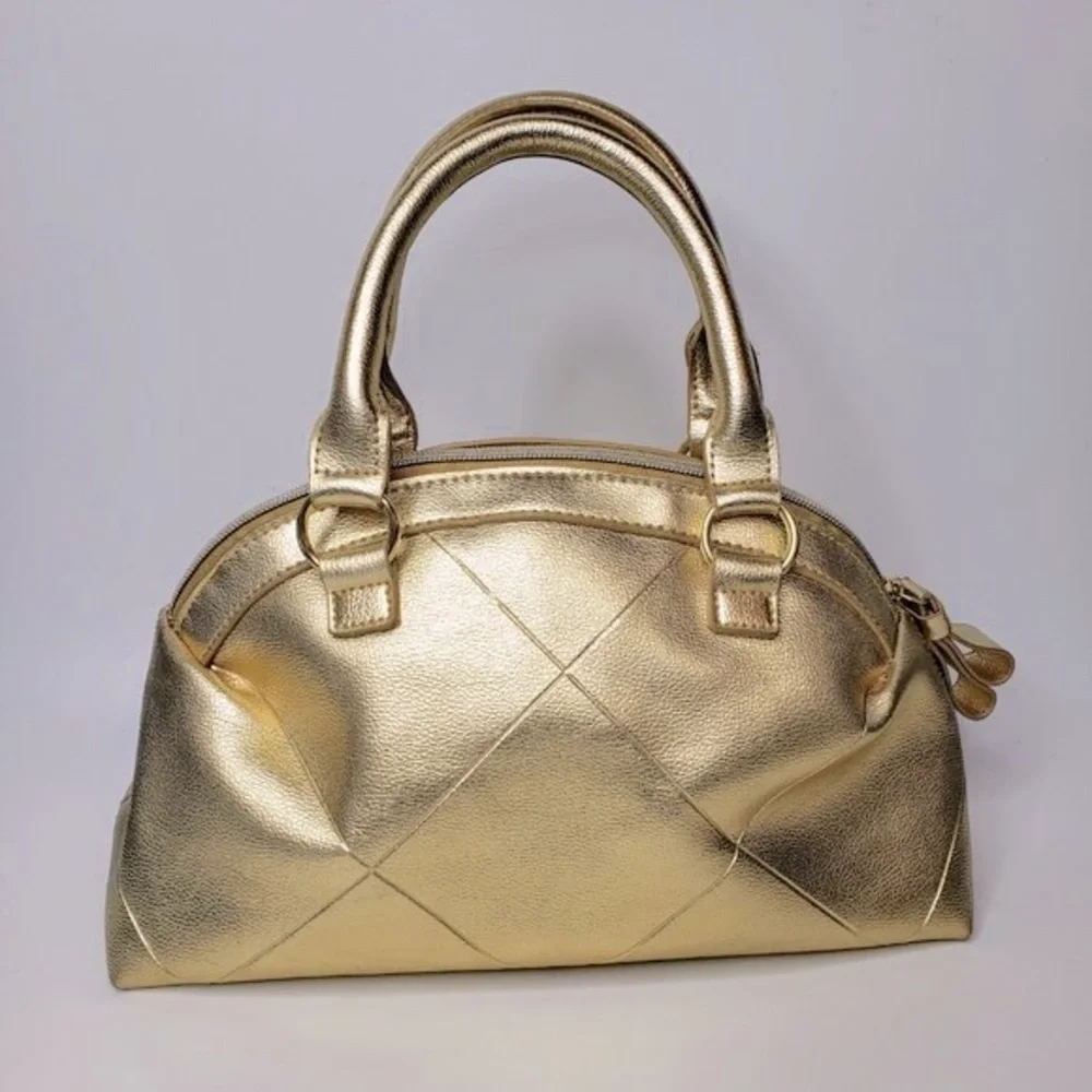 Victoria's Secret Metallic Gold Mini Satchel Bag